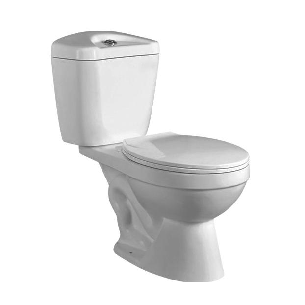 توالت 2 تکه سرامیکی YS22207T توالت سیفونیک S-trap کوپله بسته;