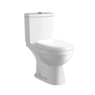 YS22211S توالت 2 تکه سرامیکی با طراحی یکپارچهسازی با سیستمعامل، توالت شستشوی P-trap بسته.