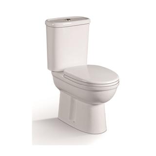 توالت فرنگی سرامیکی 2 تکه YS22215P، توالت شستشوی P-trap بسته.