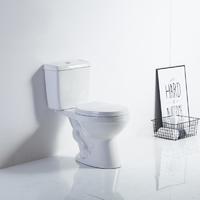 توالت فرنگی سرامیکی 2 تکه YS22235 توالت سیفونیک S-trap کوپله بسته;