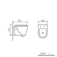 YS22286H توالت سرامیکی دیواری، توالت دیواری، شستشو;