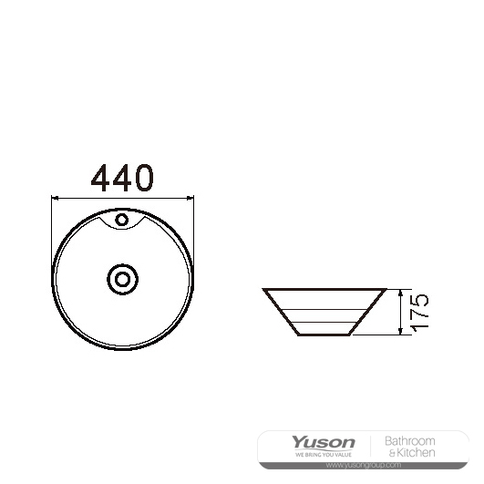 YS28422 حوض سرامیک بالای پیشخوان، حوض هنری، سینک سرامیکی;