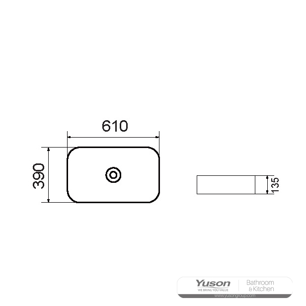 YS28450 حوضه سرامیک بالای پیشخوان، حوض هنری، سینک سرامیکی;