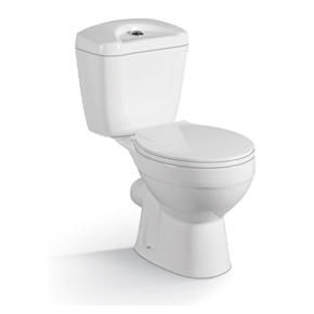 توالت فرنگی سرامیکی 2 تکه YS22207P، توالت شستشوی P-trap بسته.