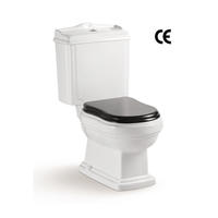 YS22209S توالت 2 تکه سرامیکی با طراحی رترو، توالت شستشوی P-trap بسته.